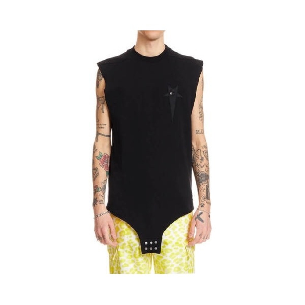Rick Owens x Champion Black Sleeveless Bodysuit Star Logo Size Medium NWT